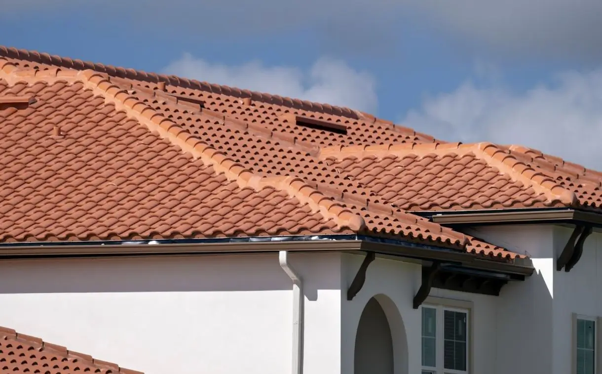 Shingle roof on a home.