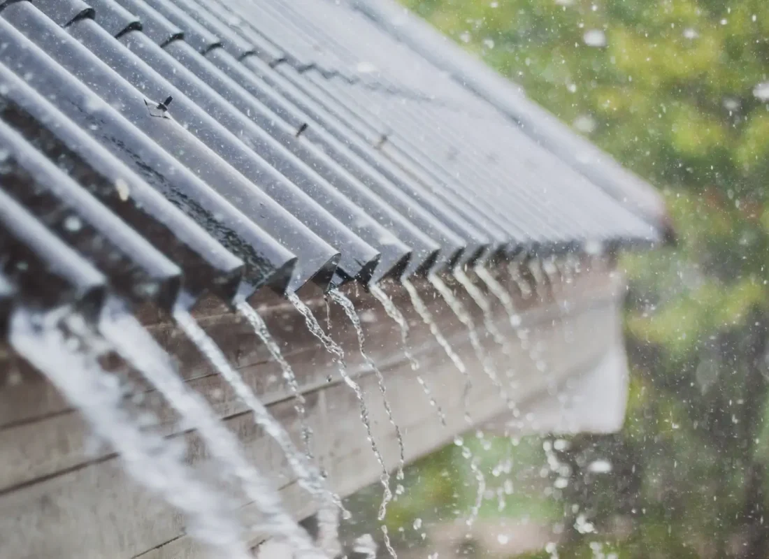 rain flow on the roof.